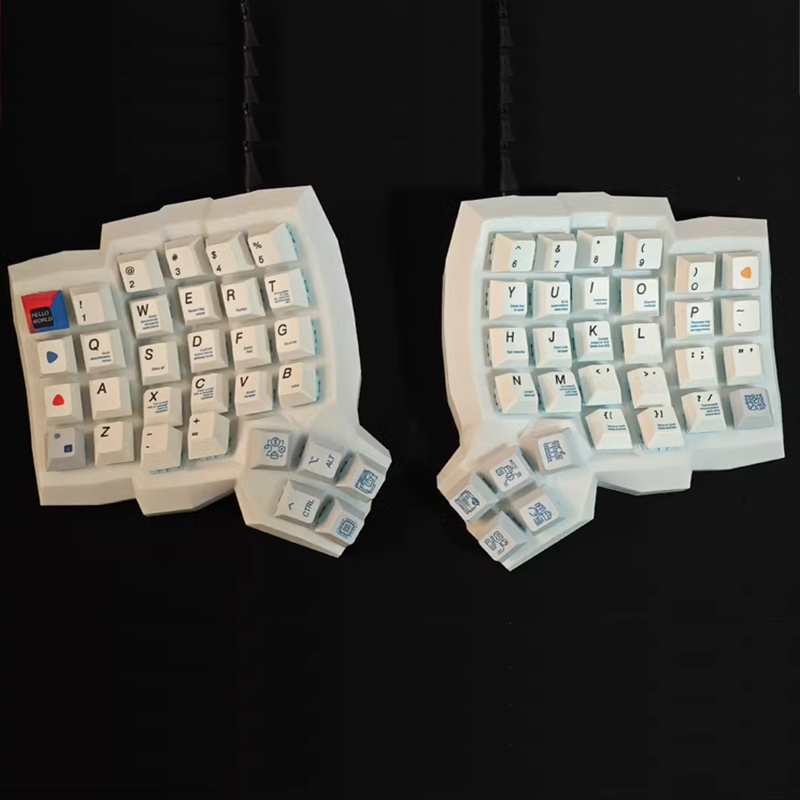 Gaming Keyboard Ergonomic - Dactyl Manuform Split Keyboard Kit Customized