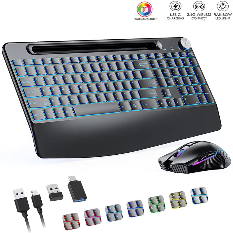 2.4G&Type-C Wireless Keyboard  - đánh giá và giá Gaming Keyboard Ergonomic