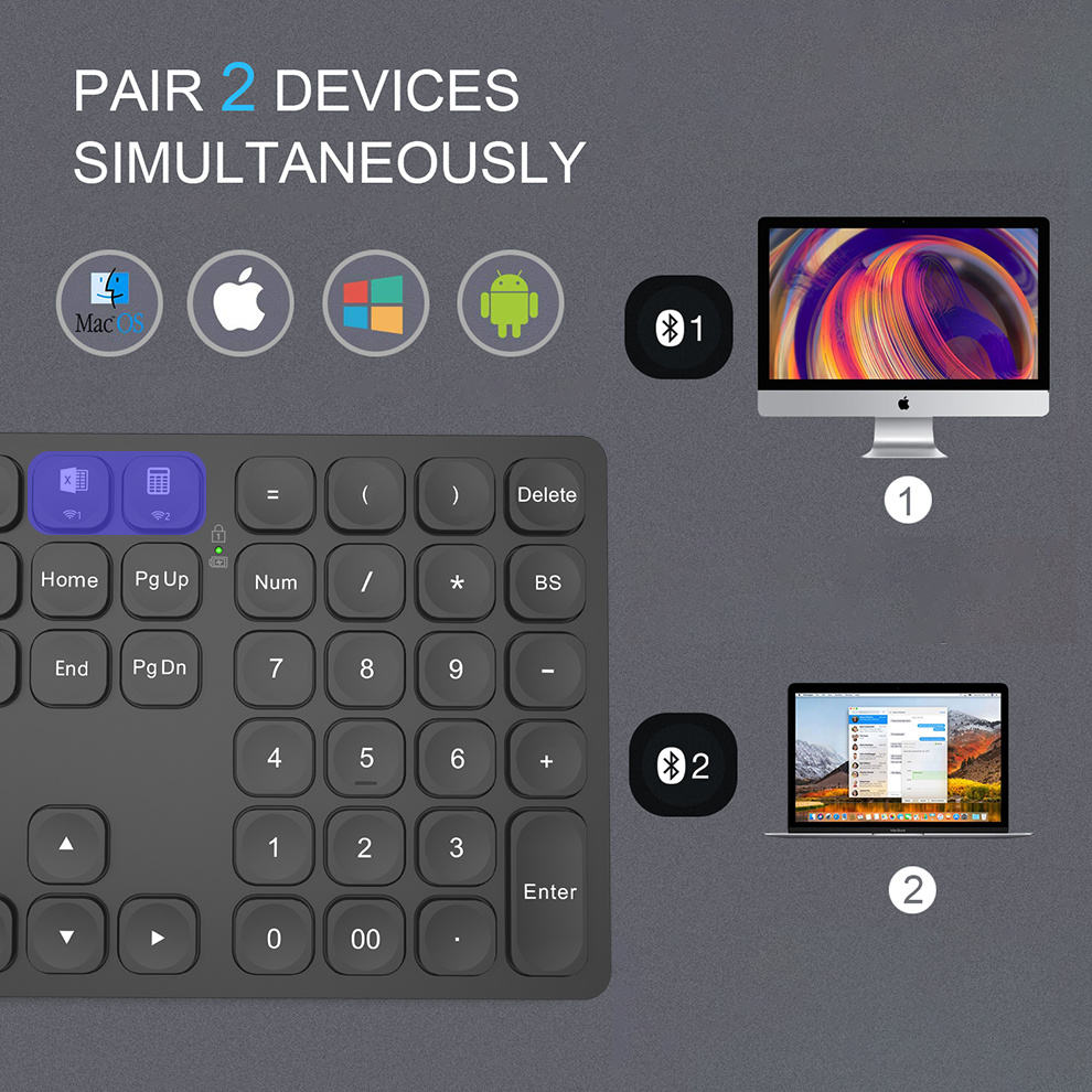 BOW Dual Bluetooth Numeric Key - đánh giá và giá Gaming Keyboard Budget