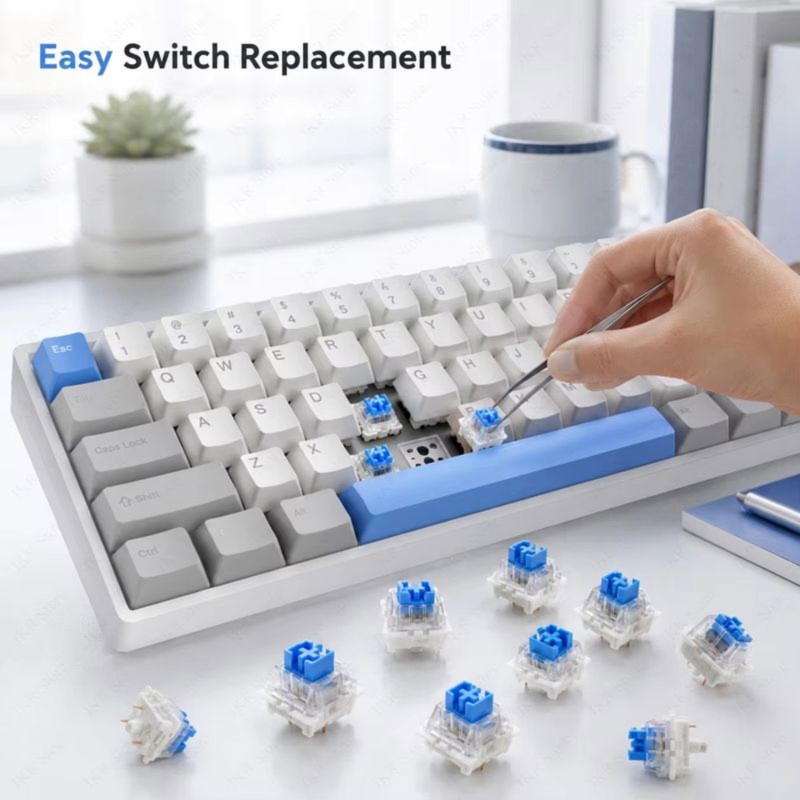 DT21 100Pcs DIY Mechanical Key - đánh giá và giá Keyboard Gaming Blue Switch